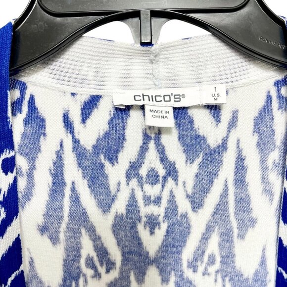 Chico’s Spun Rayon Ikat Stitched Cardigan M - Picture 7 of 9